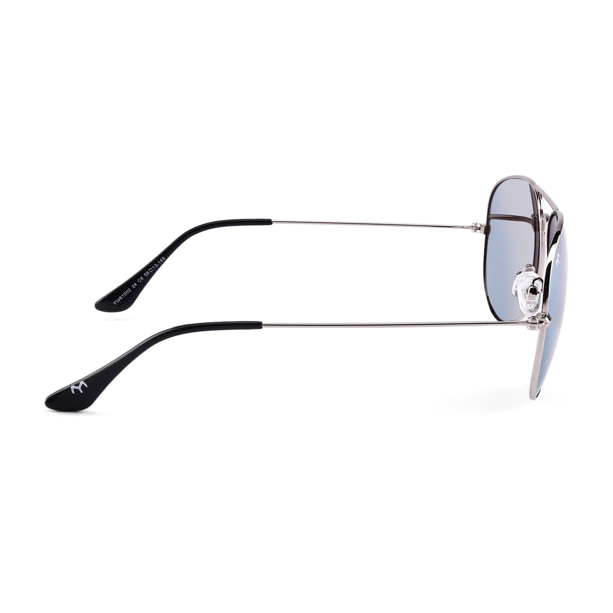 Clipster - Metal Blue Unisex Aviator Sunglasses