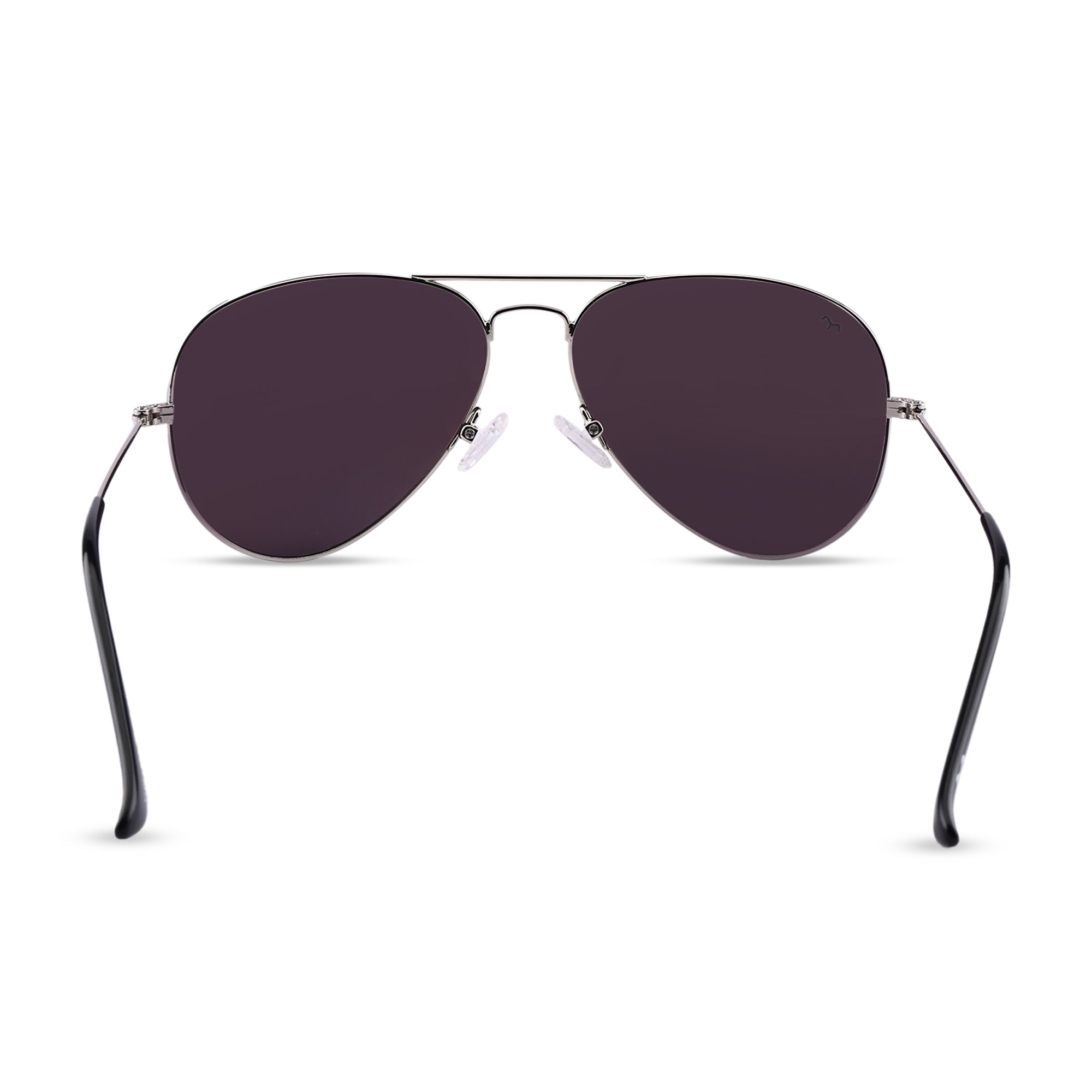 Clipster - Metal Blue Unisex Aviator Sunglasses