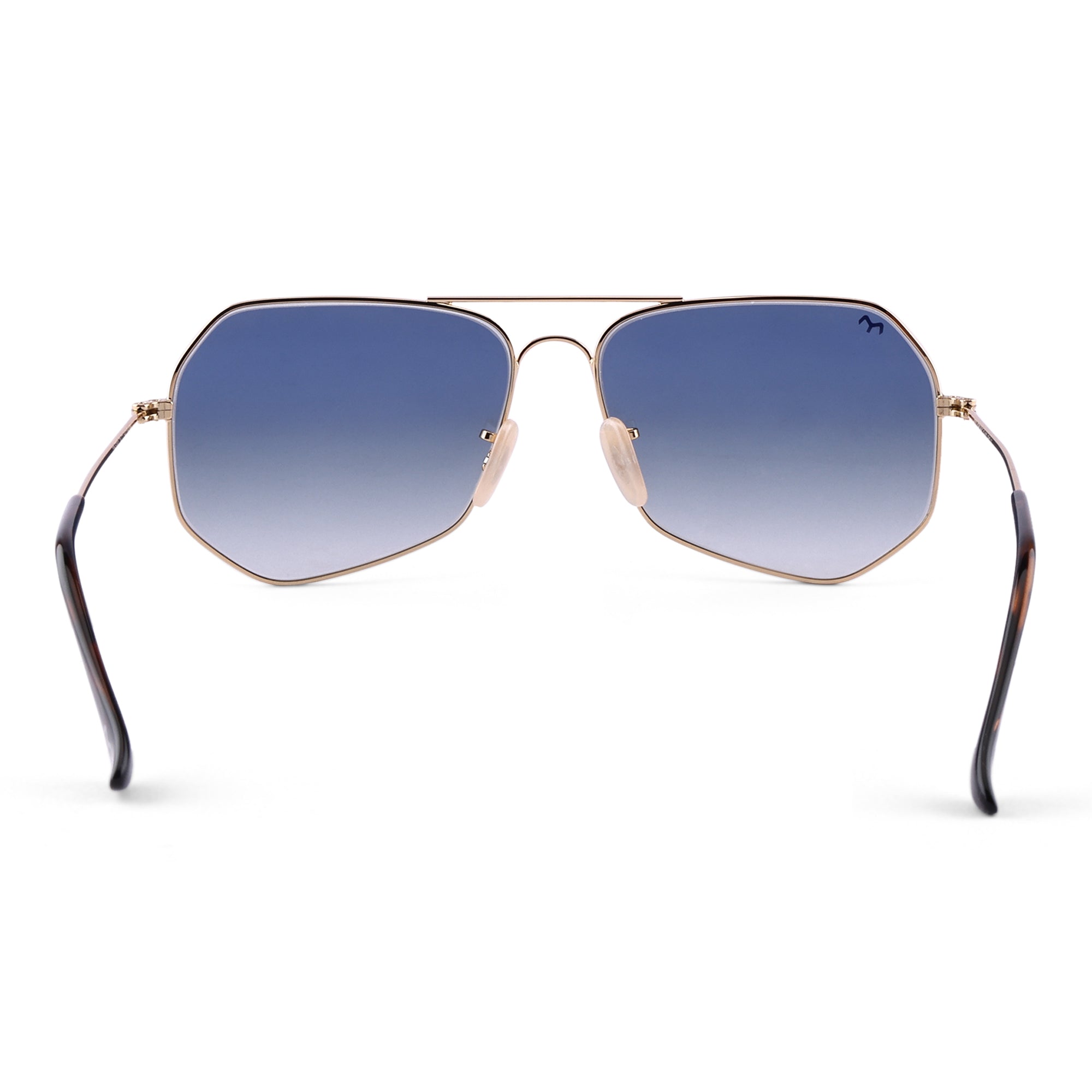 HexFusion - Blue Metal Unisex Hexagon Sunglasses