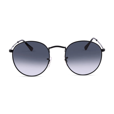 OvaFlex - Black Metal Unisex Oval Sunglasses