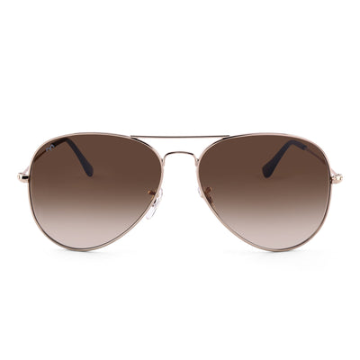 Flyboy - Metal Brown Aviator Sunglasses for Men