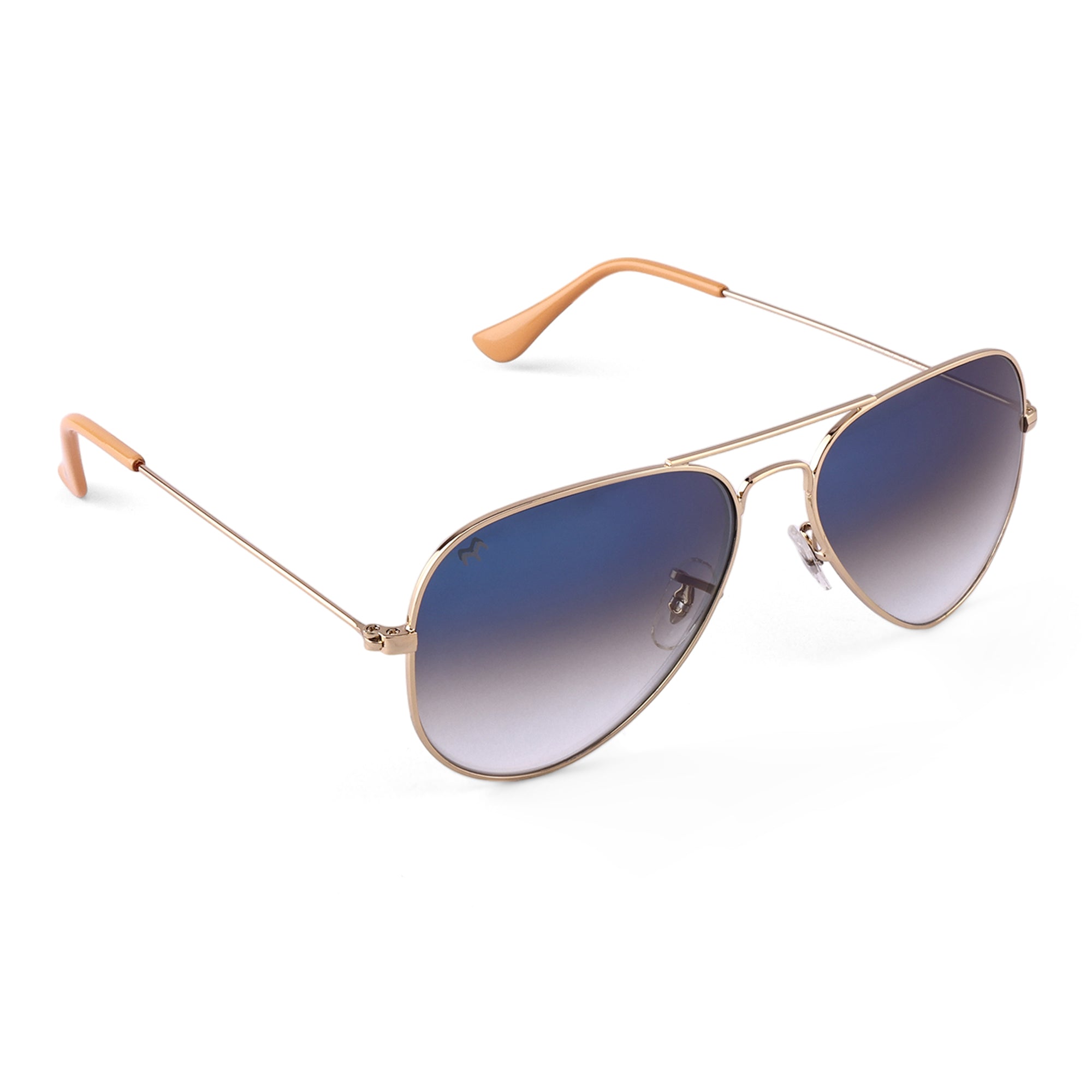 BiCoators - Blue Metal Unisex Aviator Sunglasses