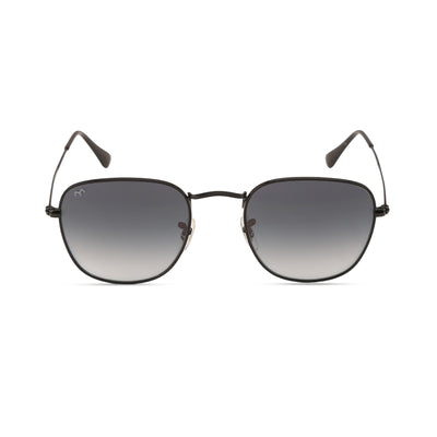 Quadrangle - Black Metal Unisex Square Sunglasses