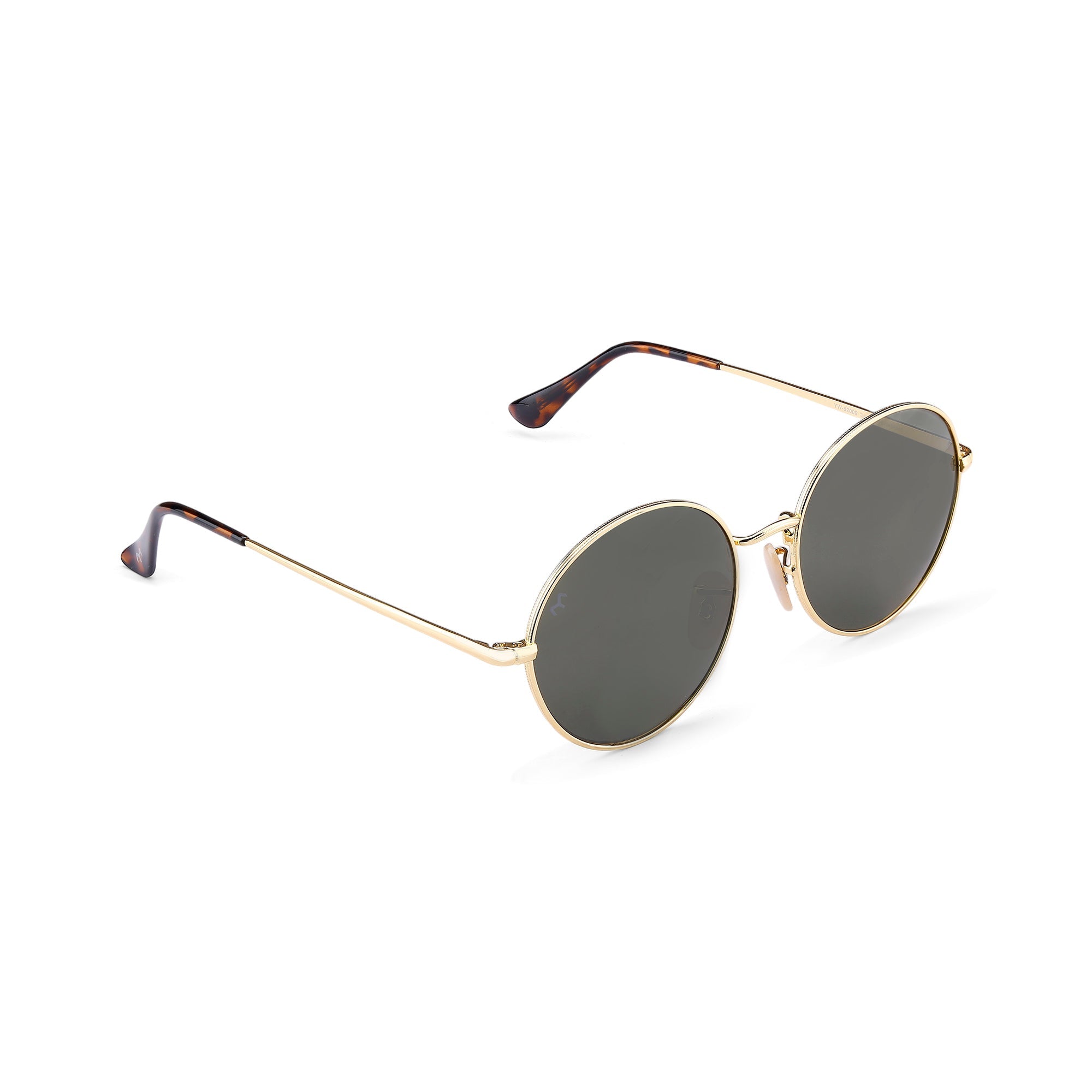 OvaFlex - Deep Green Metal Unisex Oval Sunglasses