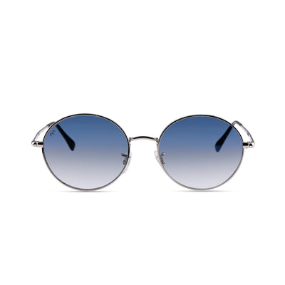 OvaFlex - Blue Metal Unisex Oval Sunglasses