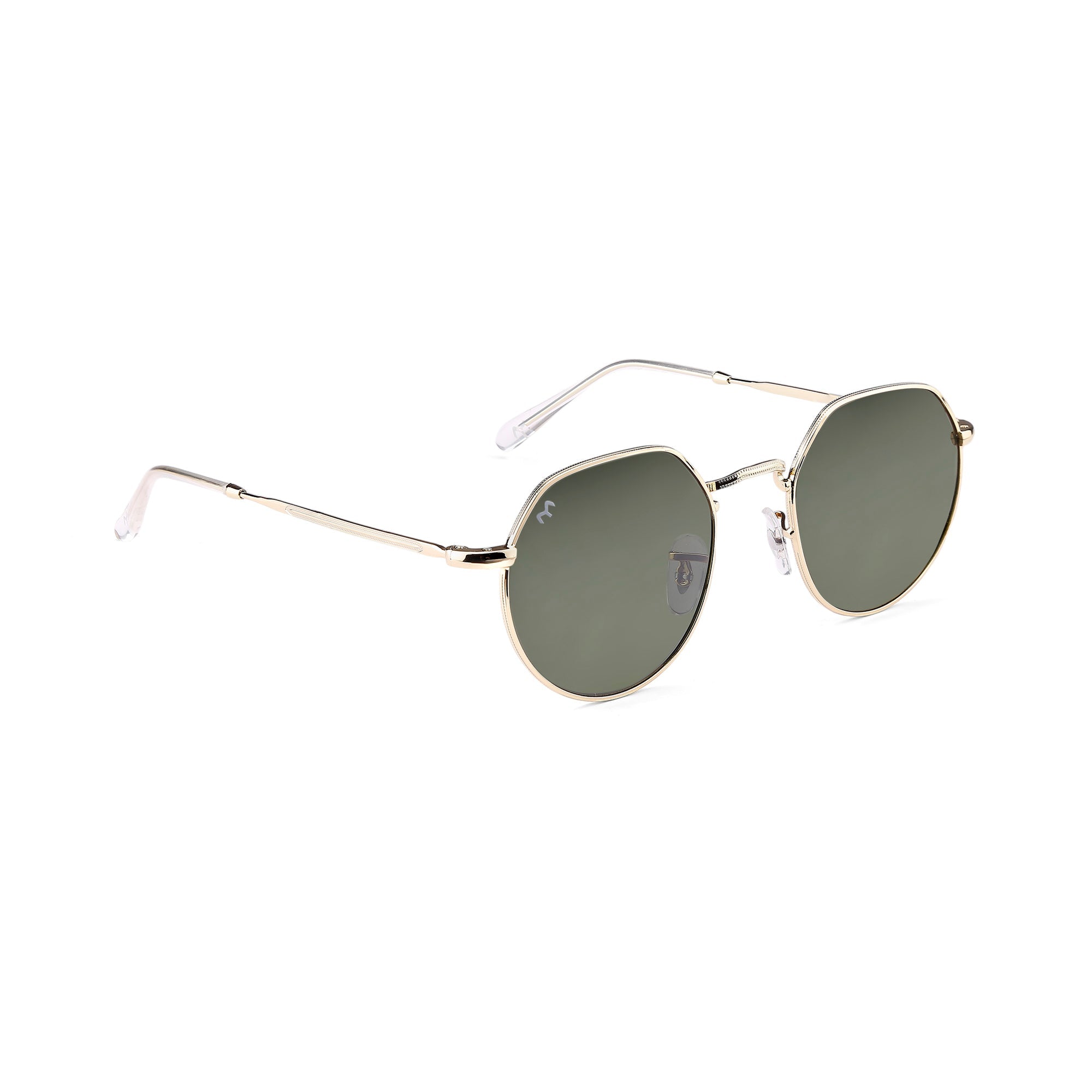 HexStar - Deep Green Metal Unisex Hexagon Sunglasses