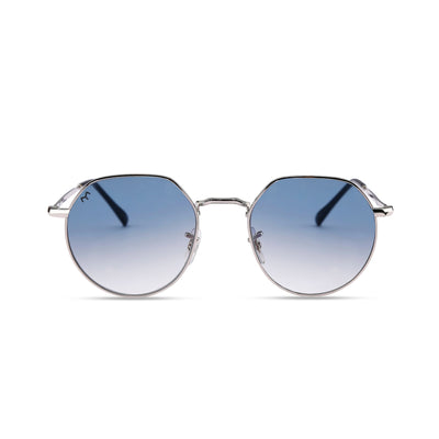 HexStar - Blue Metal Unisex Hexagon Sunglasses