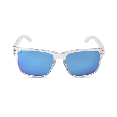 RectEdge - TR Blue Polarized Rectangle Sunglasses for Men