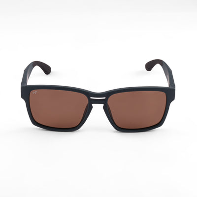 Linear - TR Brown Polarized Rectangle Sunglasses for Men