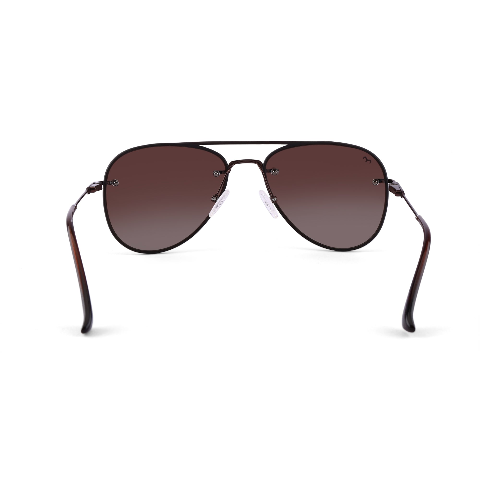 Paviora - TR Metal Brown Aviator Sunglasses