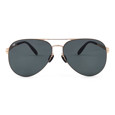 Maverick - Deep Green Metal Aviator Sunglasses for Men