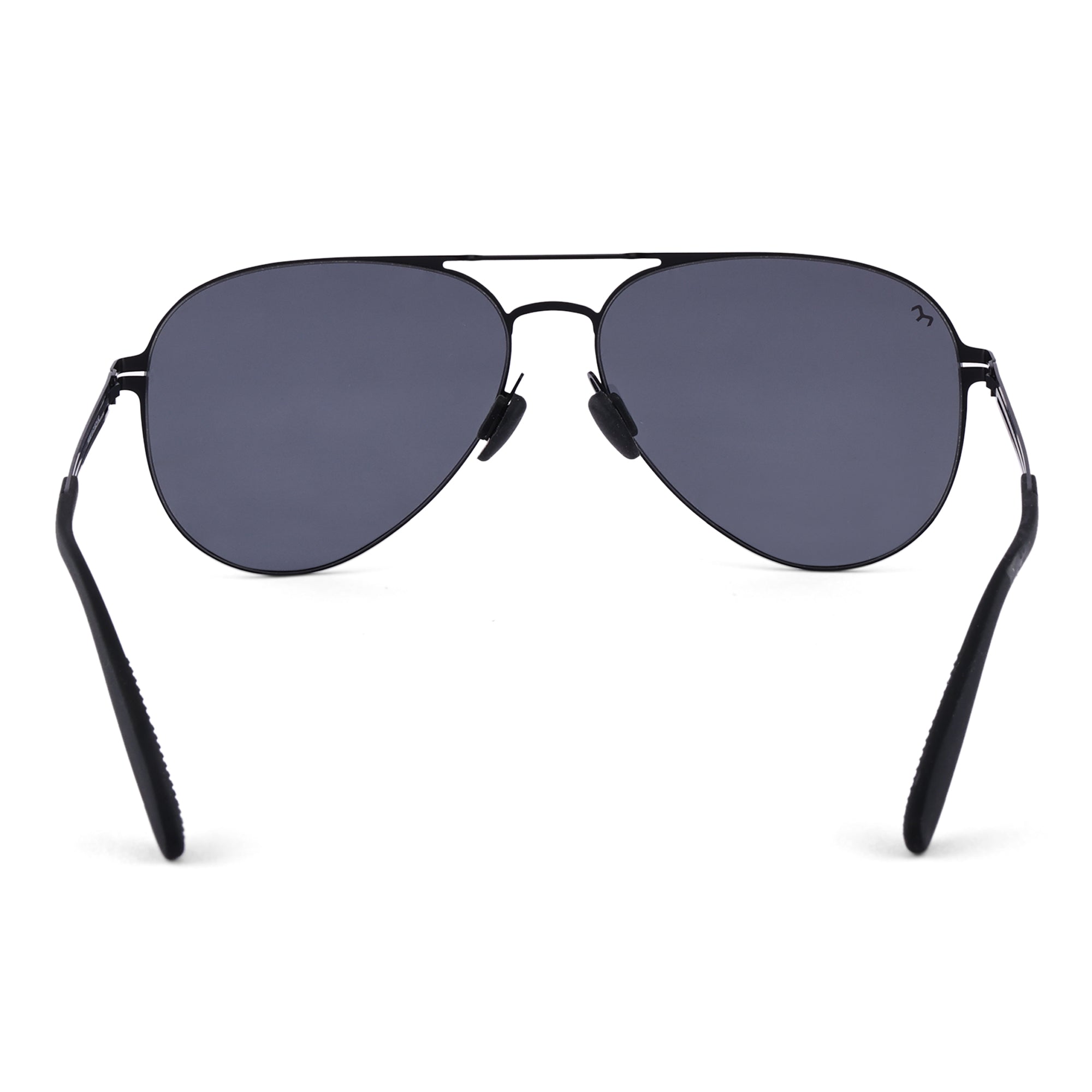 Maverick - Black Metal Aviator Sunglasses for Men