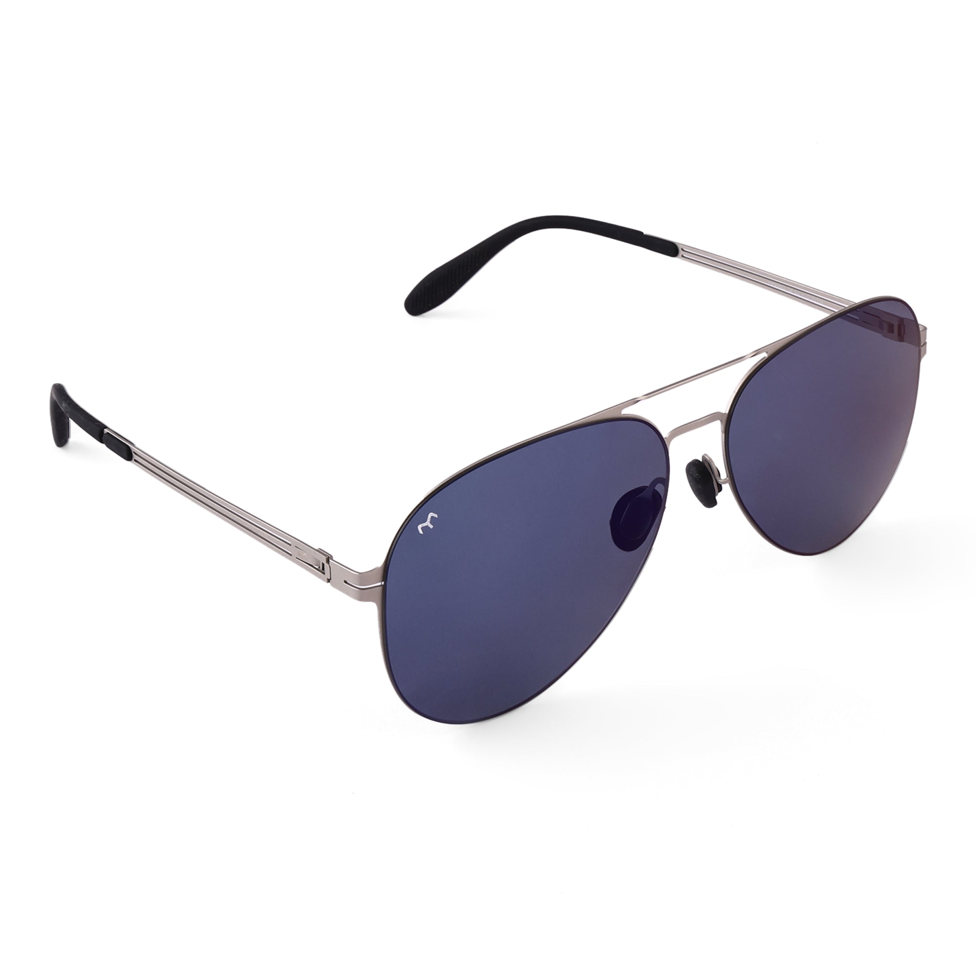 Maverick - Blue Metal Aviator Sunglasses for Men