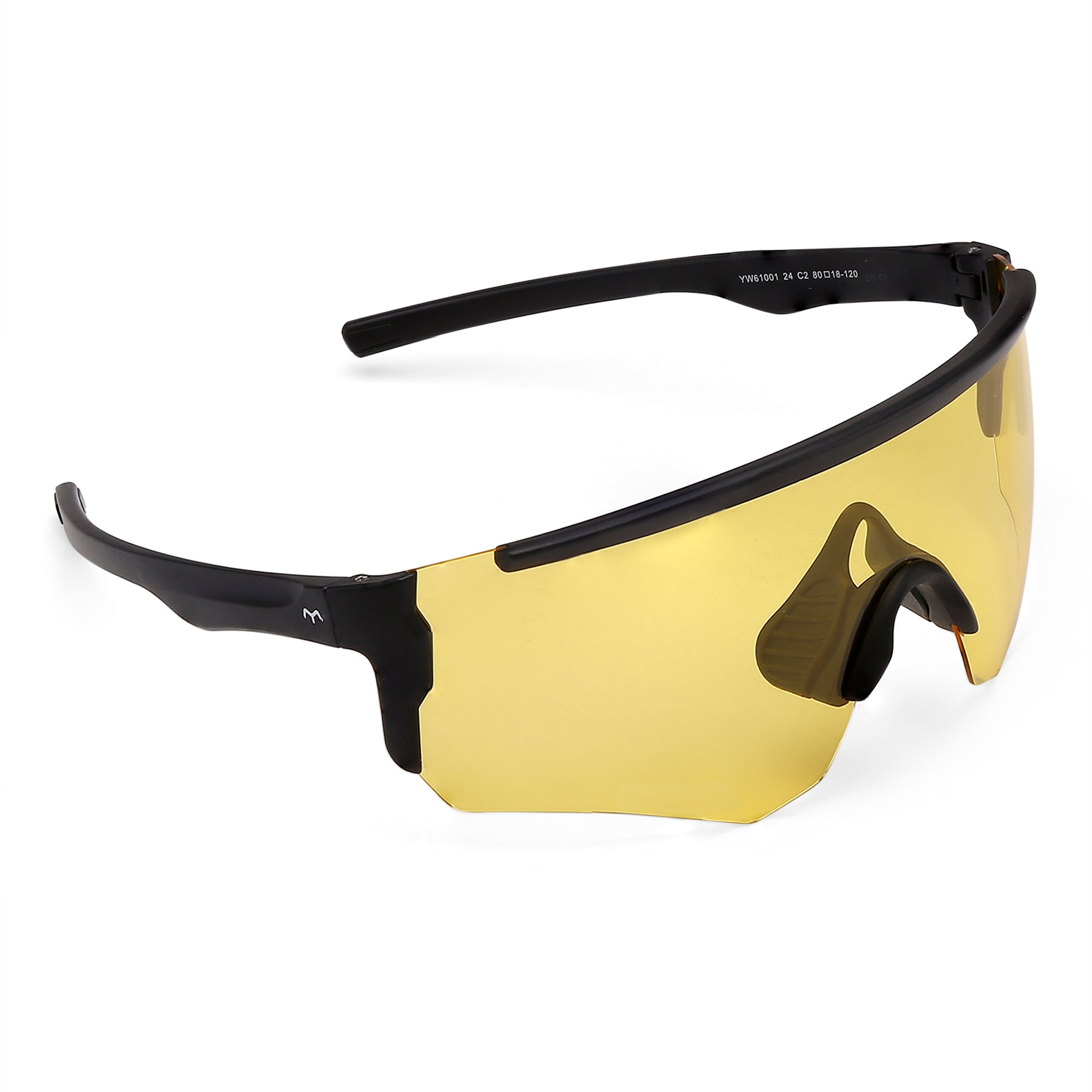 BoxAngle - TR Rectangle Yellow Sports Sunglasses