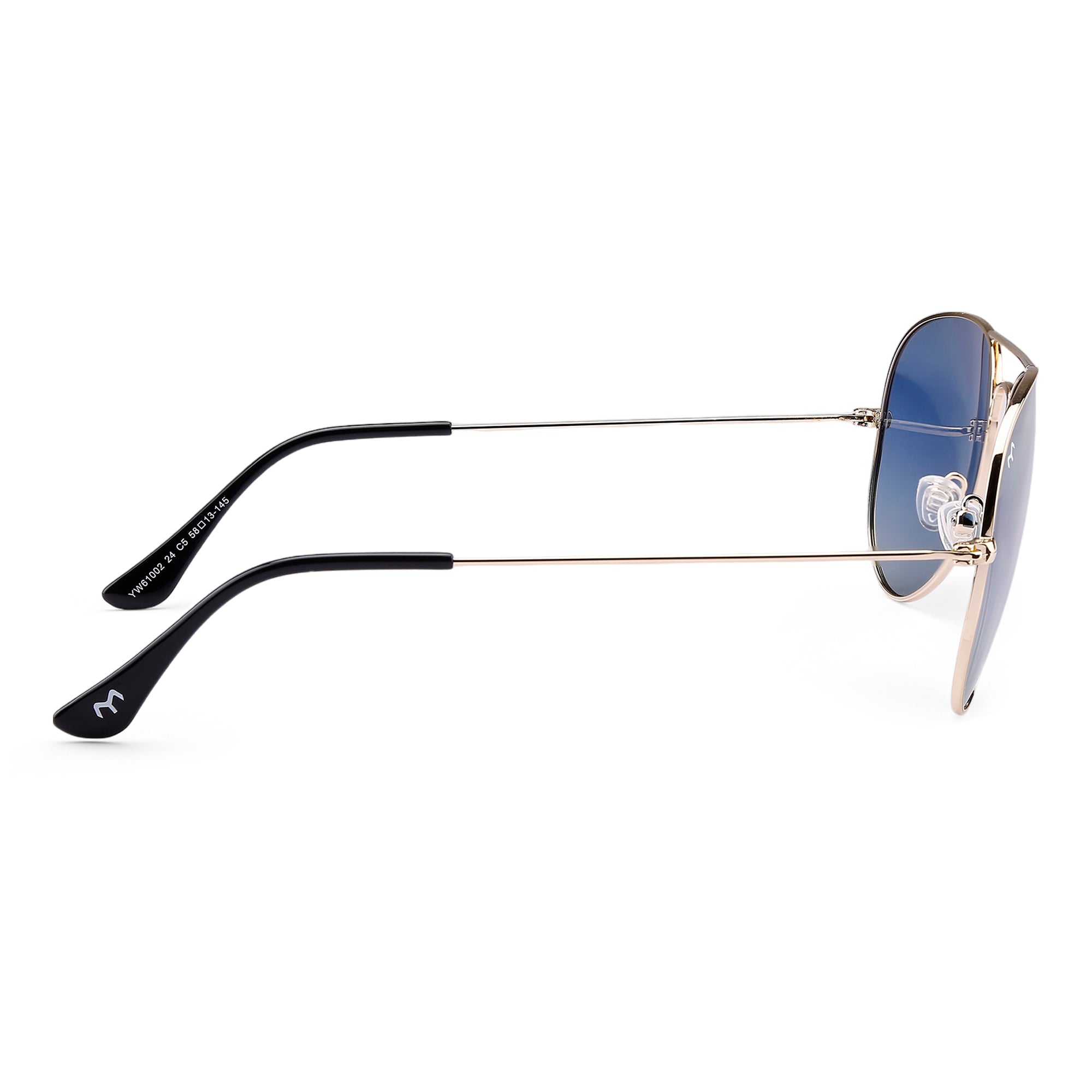 Clipster - Metal Blue Unisex Aviator Sunglasses