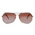 HexChic - Unisex Metal Brown Hexagon Sunglasses