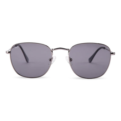 Squarve - Metal Black Curve Square Unisex Sunglasses