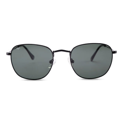 Squarve - Metal Deep Green Curve Square Unisex Glasses