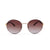 OvalVibe - Brown Metal Oval Sunglasses For Women