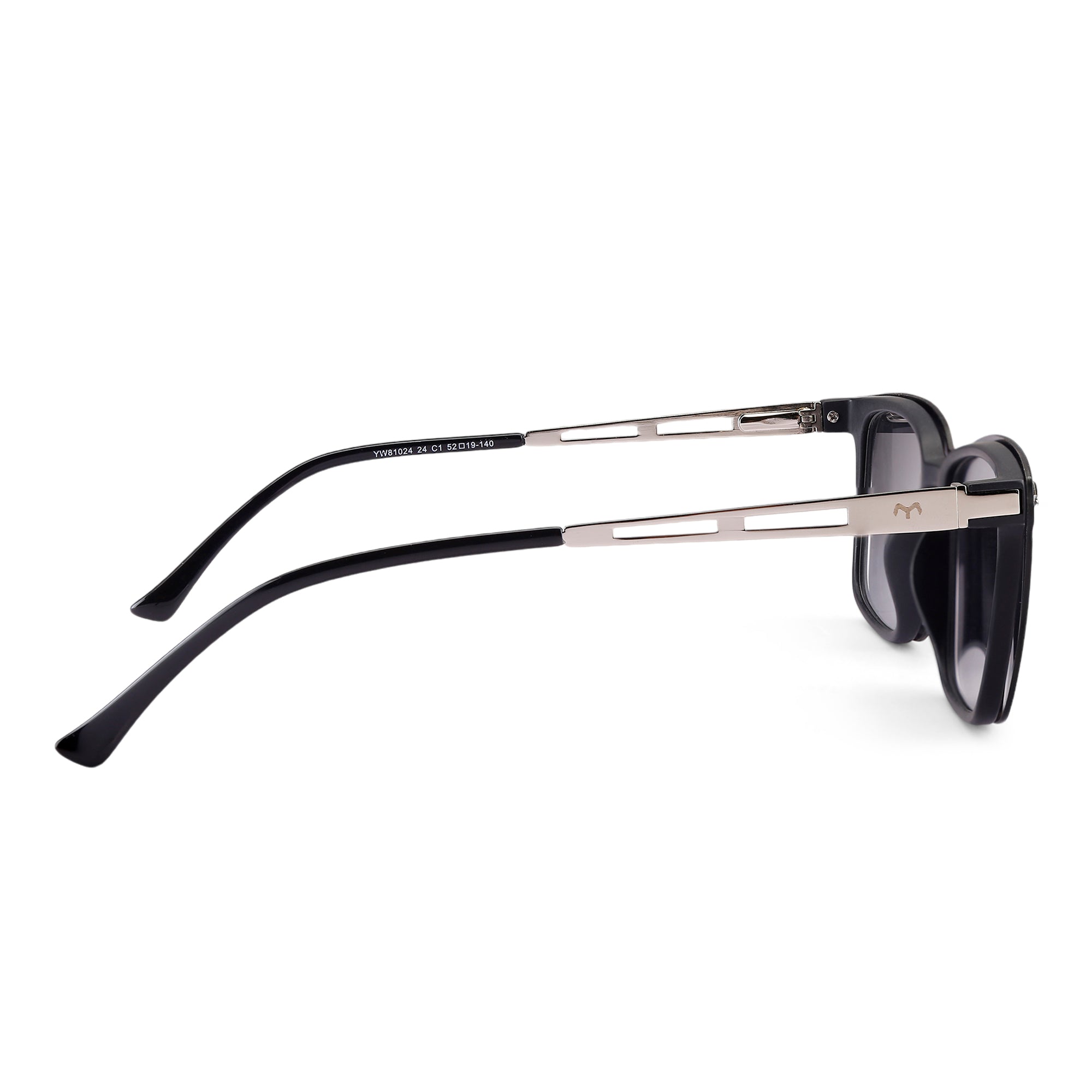 Zenith - TR Metal Silver Square Clip-on Glasses for Men