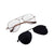 Avings - Metal Black Aviator Clip-on Glasses for Men