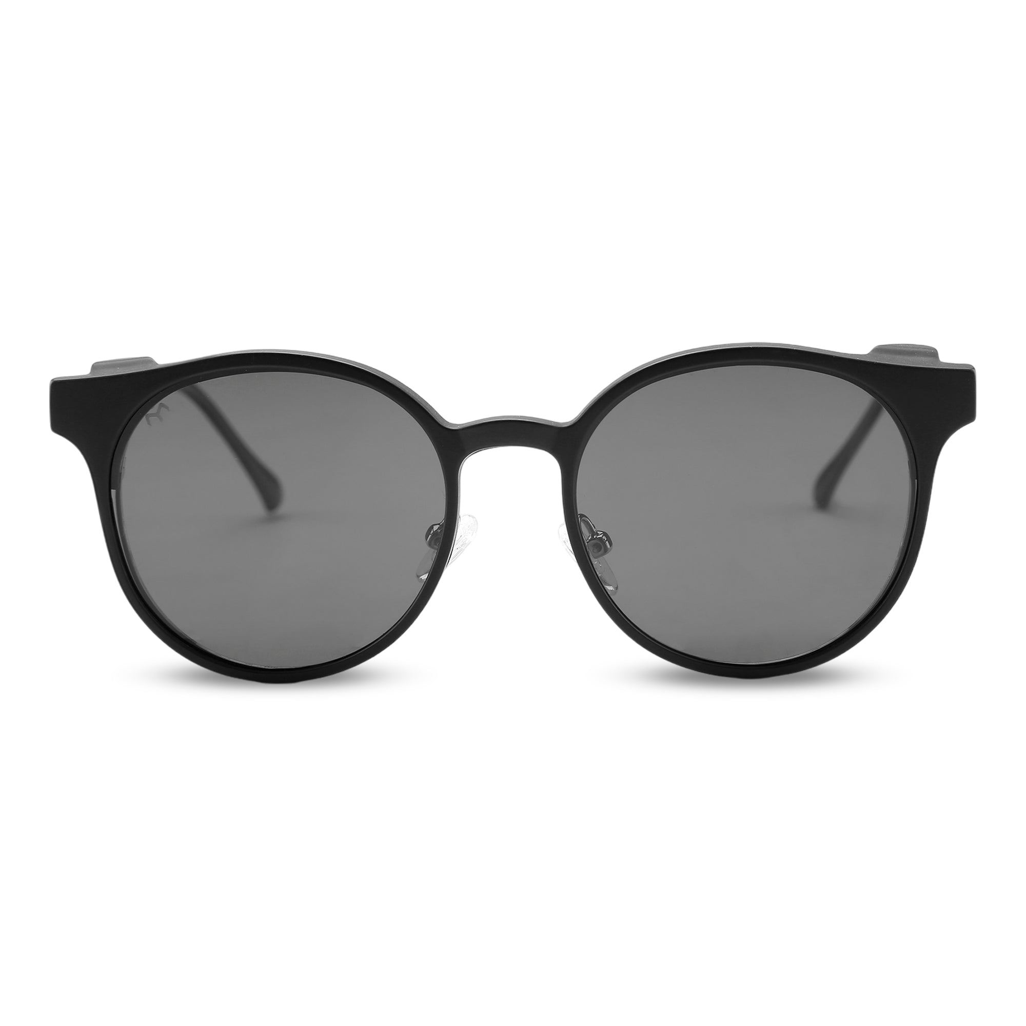 Ovaleez  - Metal Black Unisex Oval Clip-on Glasses