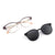 MeoLooks - Metal Black Cat Eye Clip-on Glasses