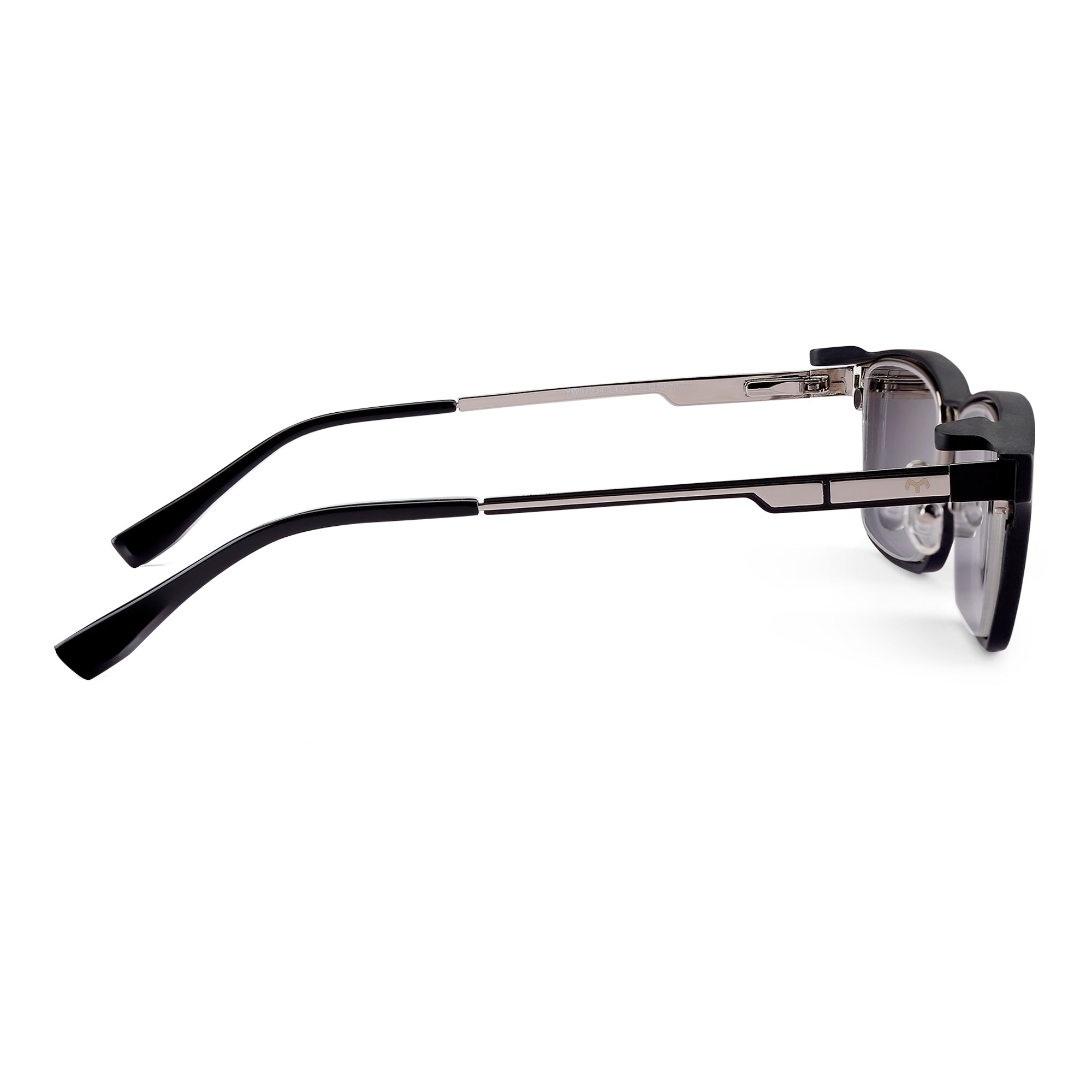 BoxedMen - Metal Black Square Clip-on Glasses for Men