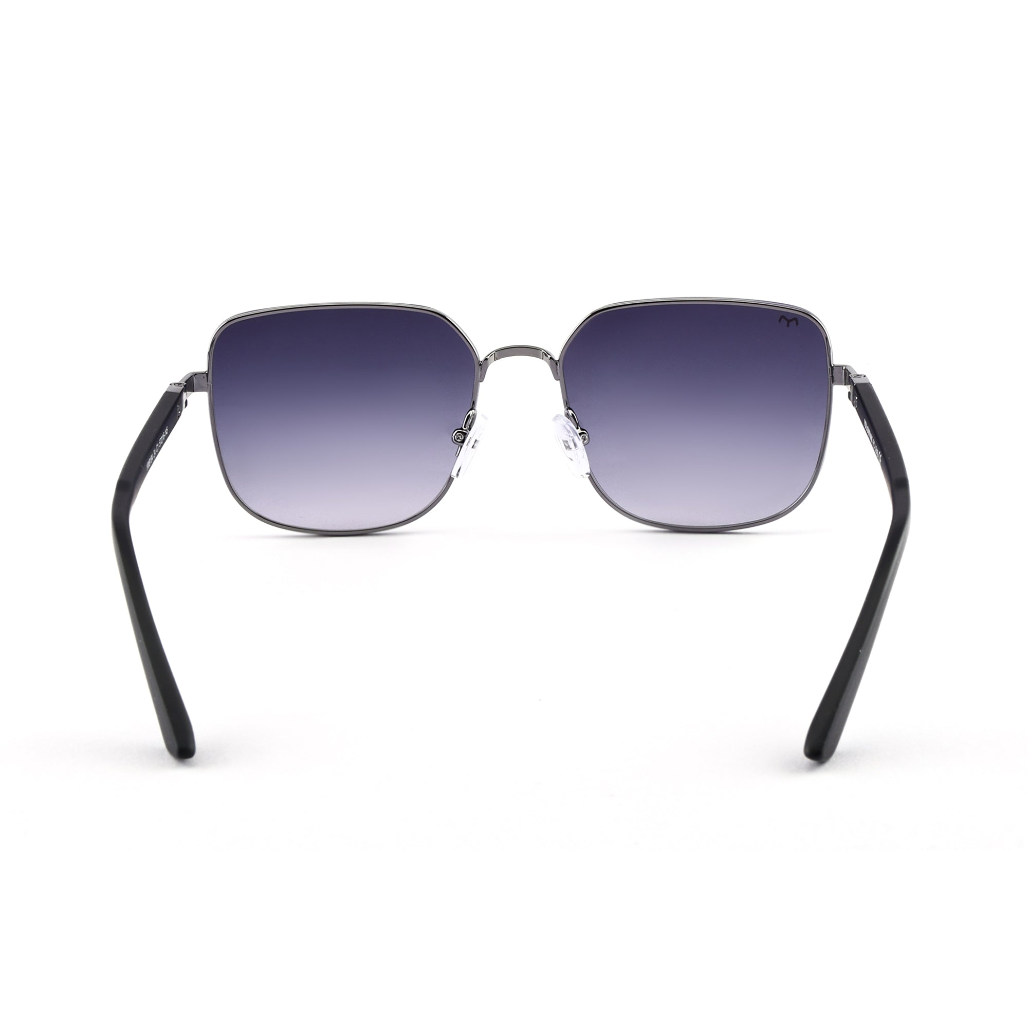 SoftSquare - Black Square Metal Sunglasses for Women