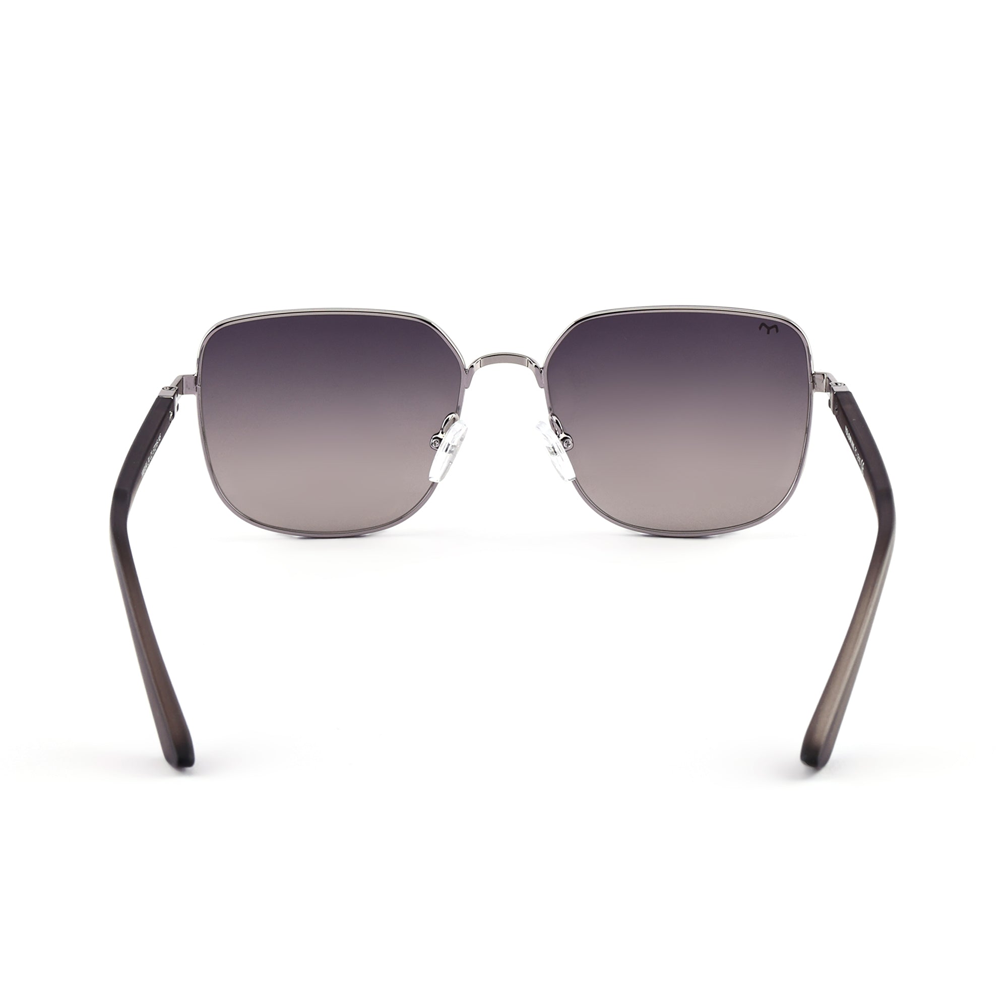 SoftSquare - Grey Square Metal Sunglasses for Women