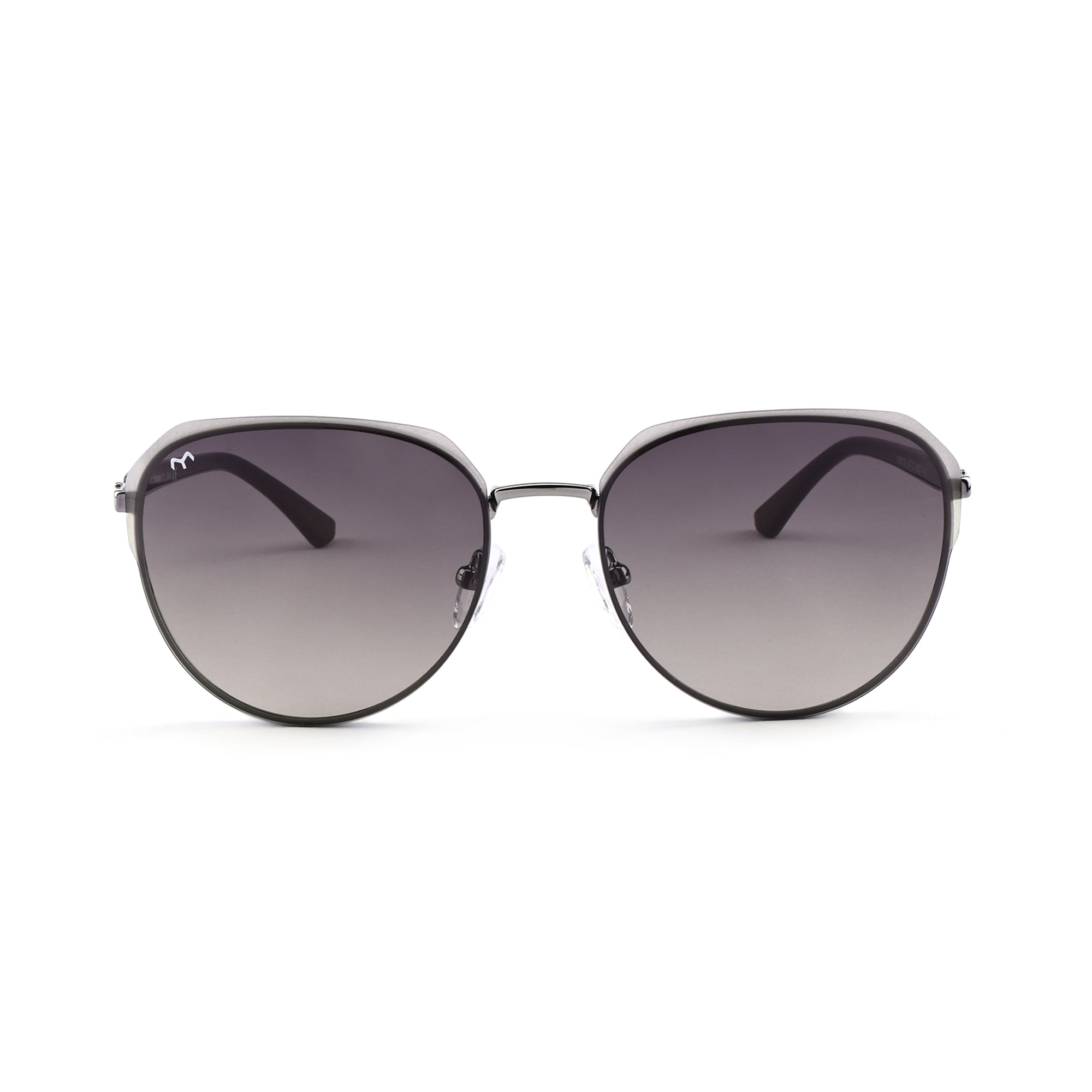 SixSense - Green Metal Hexagon Sunglasses for Women