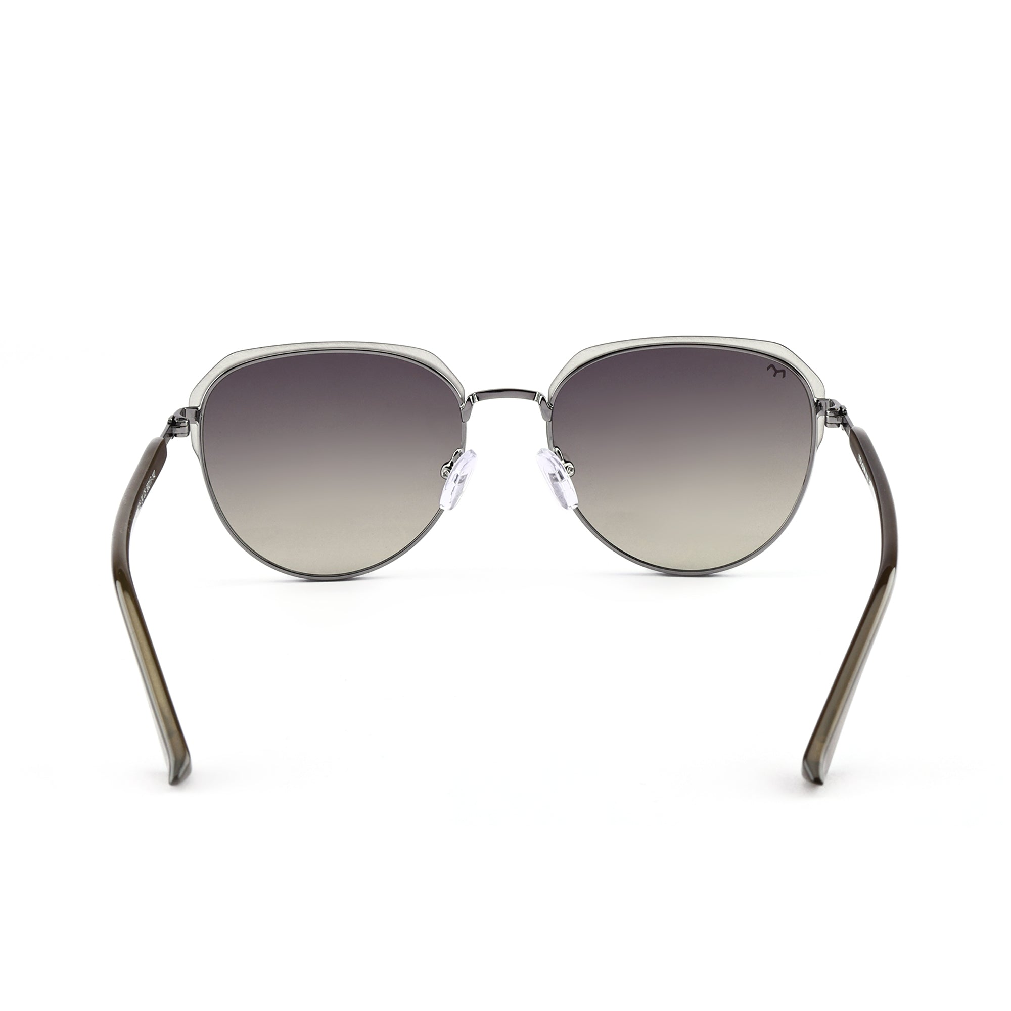 SixSense - Green Metal Hexagon Sunglasses for Women