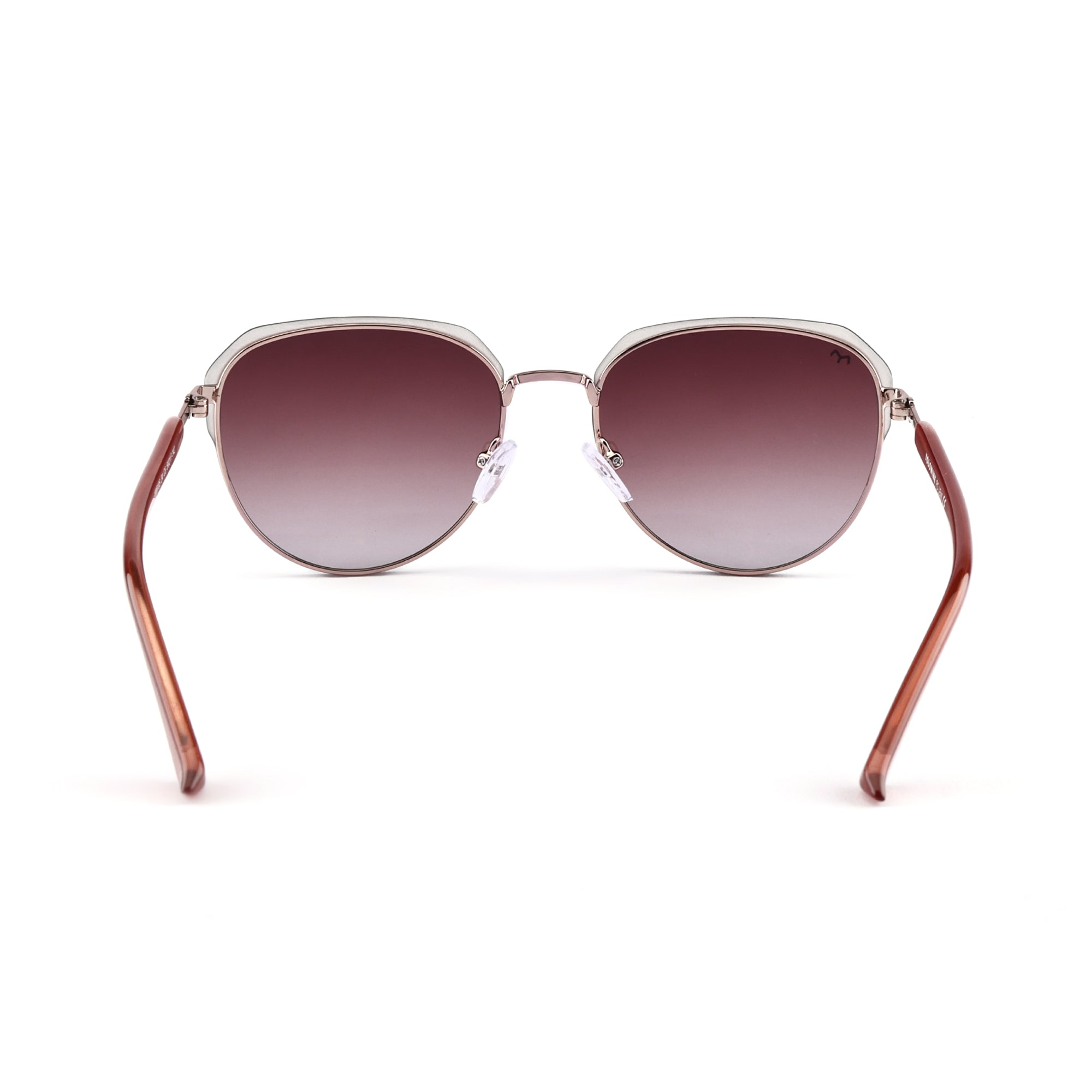 SixSense - Wine Metal Hexagon Sunglasses for Women