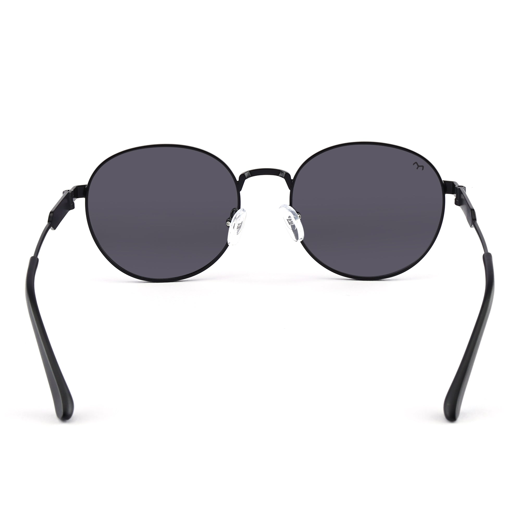 OvaLux - Black Metal Oval Sunglasses For Women